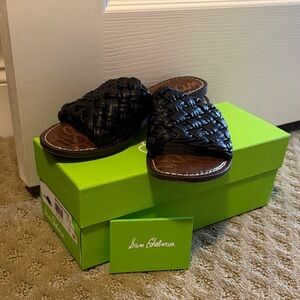 Sam Edelman Black Woven Sandals